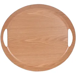 TABLE PASSION Tischplatte oval 46x41 cm natur - Passion Tisch Braun Oval Holz 46x41 cm