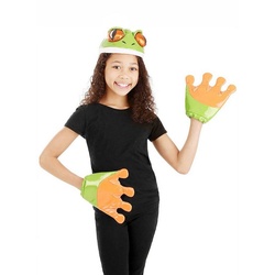 Elope Kostüm Frosch Accessoire-Set, Für die flinke Verwandlung in einen glänzenden Laubfrosch grün