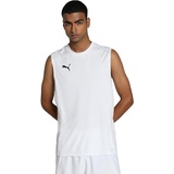 Puma teamGOAL Sleeveless Jersey, Unisex-Erwachsene Fußballtrikot, PUMA White-PUMA Black-Feather gray