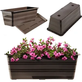 Kadax Blumenkasten 39,5 x 17 x 14 cm Braun