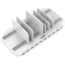 UNITEK Y-2190 Ladestationsorganiser Freistehend Weiß