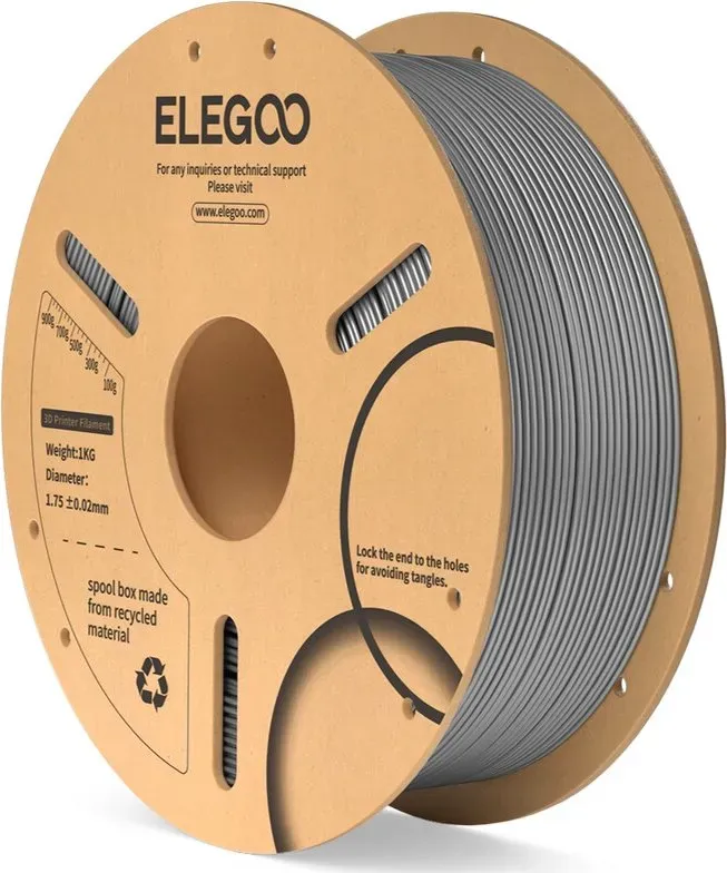 Elegoo PLA Filament, 1 kg, Papierspule, Space Grau