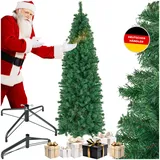 Tectake tectake® Weihnachtsbaum, verschiedene Größen, künstlich in Grün, mit dichten Nadeln, formbar mit viel Volumen, pulverbeschichteter Metallständer mit Kunststoffkappen