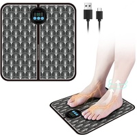 INHDBOX 2023 Fussmassagegerät EMS Fußmassagegerät, USB Tragbare Foot Massager Intelligente Massagematte mit 8 Modi 20 Einstellbare Frequenzen für die Durchblutung Muskelschmerzen