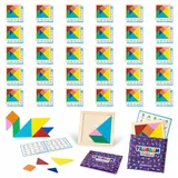 BONNYCO Tangram Kinder Mitgebsel Kindergeburtstag Gastgeschenke 30 Stück. Tangram Puzzle, Kleine Geschenke für Kinder. Give Aways Kindergeburtstag Mitgebsel Set, Pinata Füllung, Mini Spielzeug