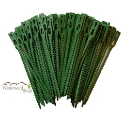 varivendo Pflanzenbinder 100 teilig 13cm lang grün Pflanzenclips Pflanzenhalter Rankhilfe Befestigungsbinder für Garten Balkon Tomaten Gurken Blumen