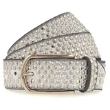 B.belt Zoe Leder weiß/gold 85 cm