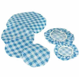 Metaltex 234900 Topfhauben aus Kunststoff, 6-er Set, rot oder blau,