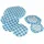 Metaltex 234900 Topfhauben aus Kunststoff, 6-er Set, rot oder blau,