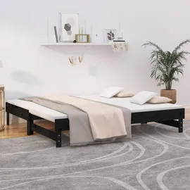 vidaXL Tagesbett 90 x 190 cm Schwarz