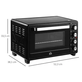 Homcom Mini Backofen 32L Schwarz