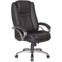 ByLIVING Chefsessel Bruno-XXL/Bürostuhl bis 150 kg belastbar/Kunststoff anthrazit/Wippmechanik/Härtegradeinstellung/Höhenverstellung/Sicherheitsrollen/B 71,5