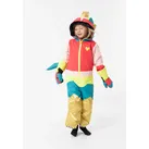 Schneeoverall WEEDO "LOVE POWDO", Mädchen, Gr. 128/140, Normalgrößen, bunt (petrol gelb pink), Obermaterial: 100% Polyester, Innenmaterial: 50% Polyamid, 50% Polyester; Füllung: 100% Polyester, Langarm, Overalls, Verstärkte und gepolsterte Knie, Ellbogen, Handflächen und Gesäß