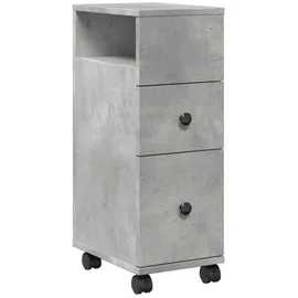 vidaXL Badschrank Schmal mit Rollen 80 x 60 x 30 cm Betongrau
