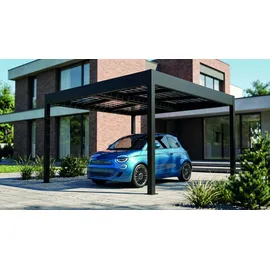 sunelements SunVaro Carport Energy M 362 x 345 cm mit Photovoltaikdach 250 Wp anthrazit-metallic