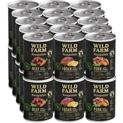 Wild Farm Monoprotein MIX 30x400g hypoallergenes Hundefutter
