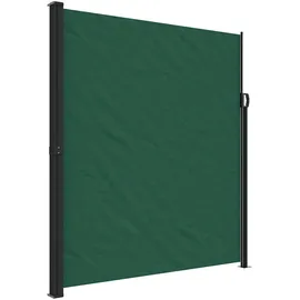 vidaXL Seitenmarkise Ausziehbar Dunkelgrün 220 x 600 cm