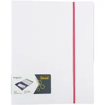IDENA Ringbuch, A4 PP weiß pink 25mm 2 Ringe (A4, 210 mm)