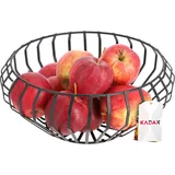 Kadax Obstkorb aus Stahl pulverbeschichtet, dekorativer Drahtkorb, 28 cm