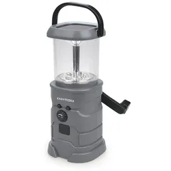 EASYmaxx Akku-Lampe mit Radio - Lädt über Solar, Kurbel und USB