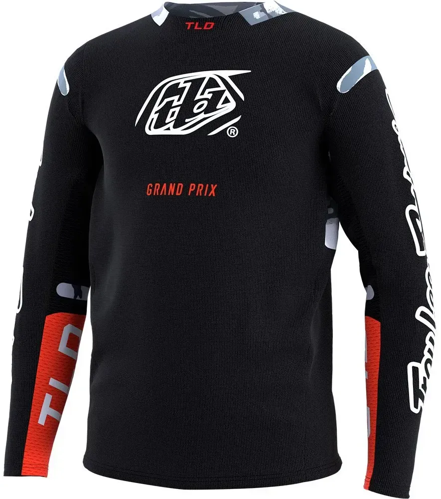 Troy Lee Designs Gp Pro Blends Langarm-trikot - Camo Black / White - 8 Jahre
