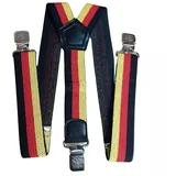 Ware aus aller Welt Hosenträger Deutschland starke Y Hosenträger 40 mm breit mit starke Krallenclips (1-St)