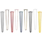 Natural Goods Berlin 4X Hairpin Leg Möbel-Beine | Möbel-Füße aus Metall | Hairpin Legs für DIY-Projekte wie Schrank & Sofa | Möbel-Fuß 20cm hoch & 3-Streben | Möbel-Bein Weiß