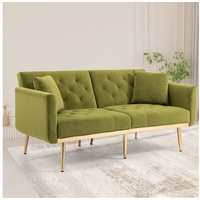 OKWISH Sofa Schlafsofa, Akzentsofa, Loveseat-Sofa mit Metallfüßen grün