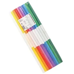 100 Krepp-Papier 2,5 m x 50 cm farbig sortiert wasserfest