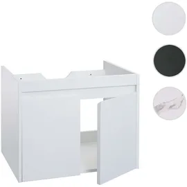 Mendler Waschbeckenunterschrank 2 Türen 59 x 48 x 45,5 cm Weiß