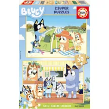 Educa Bluey Holzpuzzles 2x50 Teile
