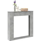 vidaXL Kaminumrandung Betongrau 100x20x100 cm Holzwerkstoff