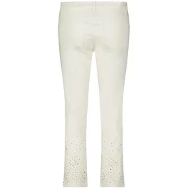 Betty Barclay Damen Casual-Hose mit Stickerei Weiß 40