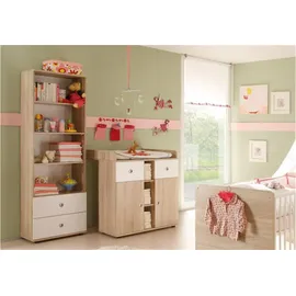 Begabino Babyzimmer Wiki 4 Teile in Sonoma Eiche und Weiß - Kinderzimmer komplett Set von Begabino - Braun/Weiß