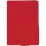 biberna 0012344 Frottee-Stretch 140 x 200 - 160 x 200 cm rot