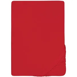 biberna 0012344 Frottee-Stretch 140 x 200 - 160 x 200 cm rot