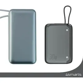4smarts Powerbank Pocket mit USB-C Kabel 10000mAh - spacegrau