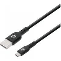 Manhattan USB-Kabel USB 2.0 USB-A Stecker, USB-C® Stecker 3.00 m Schwarz 354936
