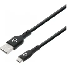 Manhattan USB-Kabel USB 2.0 USB-A Stecker, USB-C® Stecker 3.00 m Schwarz 354936