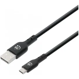 Manhattan USB-Kabel USB 2.0 USB-A Stecker, USB-C® Stecker 3.00 m Schwarz 354936