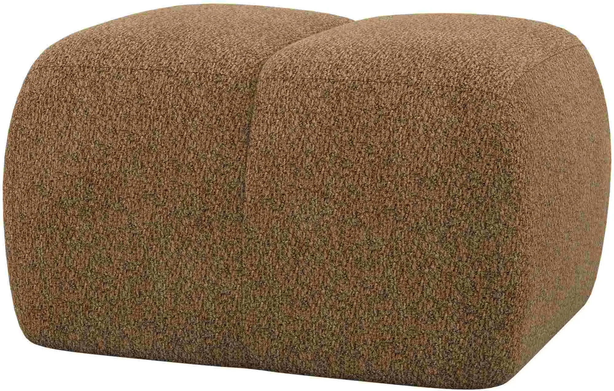Hocker Mojo aus Chenille-Stoff, modern und bequem, honiggelb, 84 x 64 x 45 cm