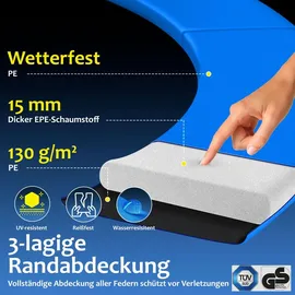 Kesser Trampolin Outdoor Ø 244/305/366/427 cm inkl. Sicherheitsnetz und Leiter Blau