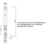 BMH Treibriegelstange 1109 1000 mm Stahl verzinkt