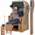 Mr. Deko Strandkorb Komplettset - bene living - Ammersee Single Teak - PE shell - Modell 593 - inkl. Liftersystem