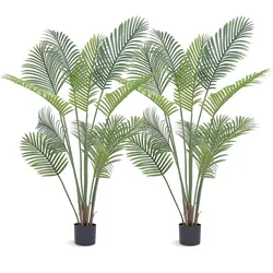 VEVOR Areca Catechu Künstlich 800x800x1524mm Kunstpflanze PE Künstliche Pflanzen Plastikpflanzen im Topf Betelnusspalme Geruchslos Wasserdicht Ideal für Schlafzimmer Arbeitszimmer Wohnzimmer