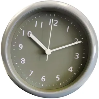 Fenteer Badezimmeruhr, Wanduhr Zum Aufhängen, Tickt Nicht, Geräuschlos, Raumdekoration, Wanduhr, Dekorative Uhren für Bauernhaus, Zuhause, Küche, grau