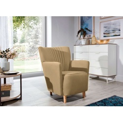 Stylefy Sessel Sono (Armlehnensessel), gepolstert, mit Armlehnen und Rückenlehne, frei im Raum stellbar, Schaumstoff T28 und HR 35, Skandinavisch Design