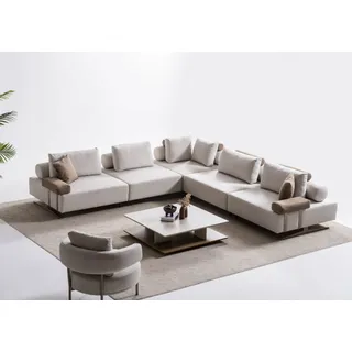 Viva Möbel Sofa VERONA, L320 x R320 cm, Modular, verstellbare Rückenlehne, luxuriöser Komfort