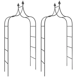 vidaXL Rosenbogen 120 x 38 x 260 cm Schwarz