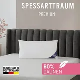 SPESSARTTRAUM Gänsedaunenkopfkissen Premium 80 x 80 cm Weiß